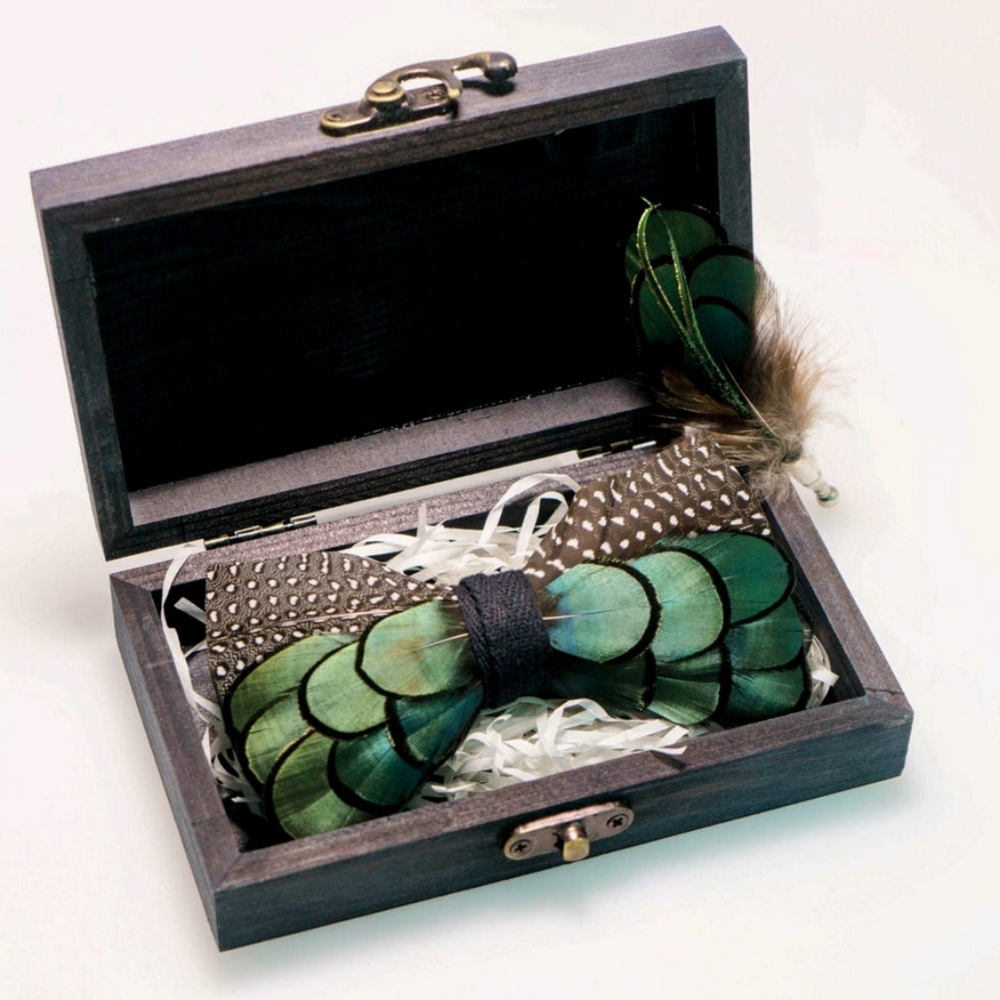 NIB The Maverick - Feather Bow Tie